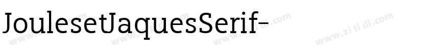 JoulesetJaquesSerif字体转换