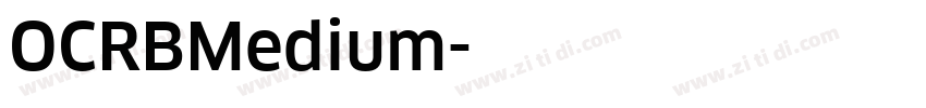 OCRBMedium字体转换
