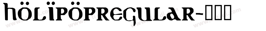 holipopregular字体转换