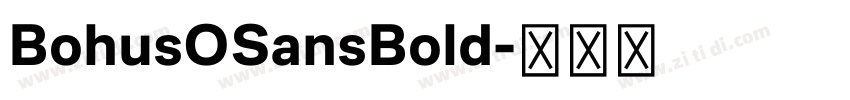 BohusOSansBold字体转换