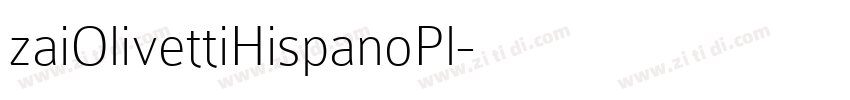 zaiOlivettiHispanoPl字体转换