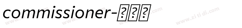 commissioner字体转换