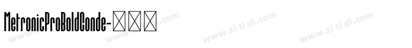 MetronicProBoldConde字体转换