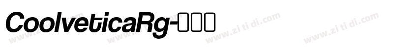 CoolveticaRg字体转换