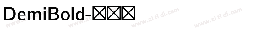 DemiBold字体转换