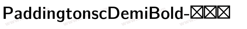 PaddingtonscDemiBold字体转换