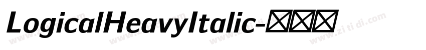 LogicalHeavyItalic字体转换