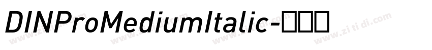 DINProMediumItalic字体转换