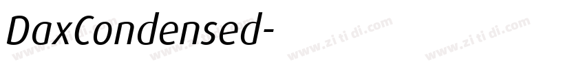 DaxCondensed字体转换