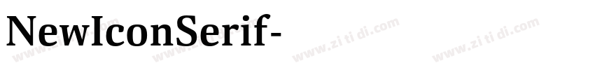 NewIconSerif字体转换