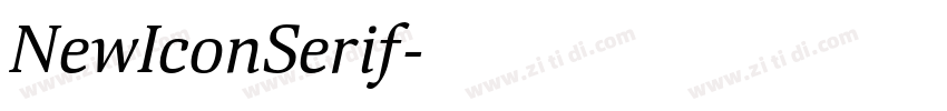 NewIconSerif字体转换