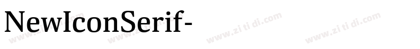 NewIconSerif字体转换