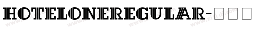 HotelOneRegular字体转换
