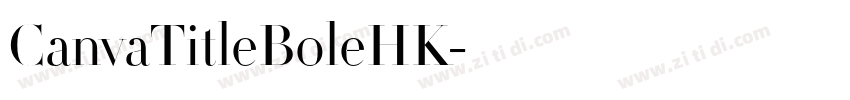 CanvaTitleBoleHK字体转换