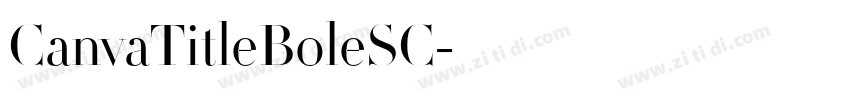 CanvaTitleBoleSC字体转换