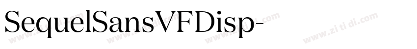 SequelSansVFDisp字体转换