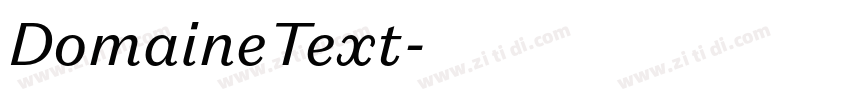 DomaineText字体转换 DomaineText字体转换