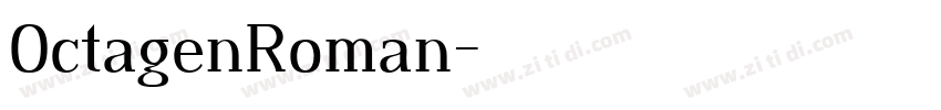 OctagenRoman字体转换