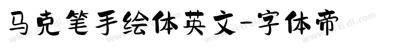 马克笔手绘体英文字体转换