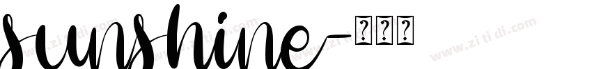 sunshine字体转换