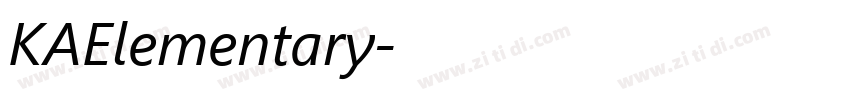 KAElementary字体转换