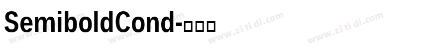 SemiboldCond字体转换