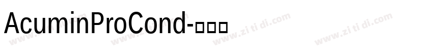 AcuminProCond字体转换
