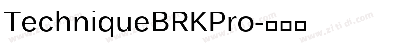 TechniqueBRKPro字体转换