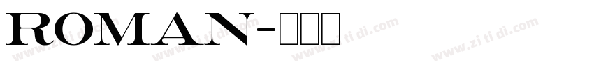 Roman字体转换