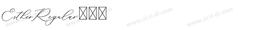 EstherRegular字体转换
