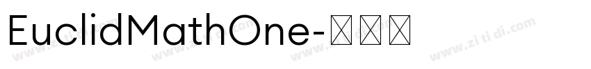 EuclidMathOne字体转换