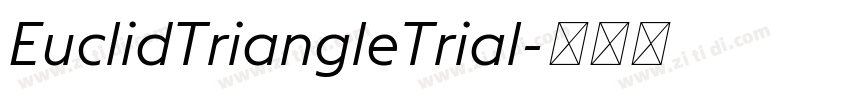 EuclidTriangleTrial字体转换