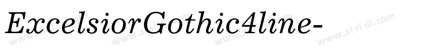 ExcelsiorGothic4line字体转换
