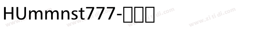 HUmmnst777字体转换