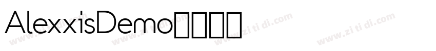 AlexxisDemo字体转换