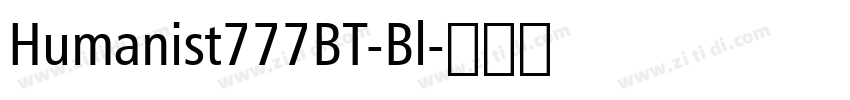 Humanist777BT-Bl字体转换