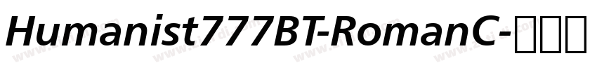 Humanist777BT-RomanC字体转换