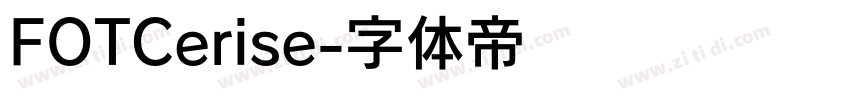 FOTCerise字体转换