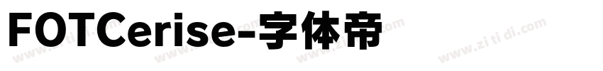 FOTCerise字体转换