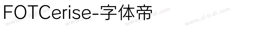 FOTCerise字体转换