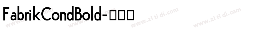 FabrikCondBold字体转换