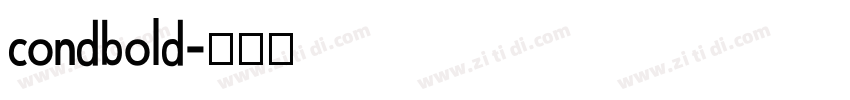 condbold字体转换
