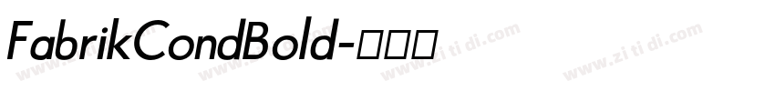 FabrikCondBold字体转换