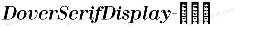 DoverSerifDisplay字体转换