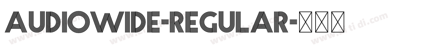 Audiowide-Regular字体转换