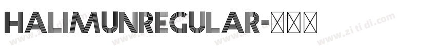 HalimunRegular字体转换