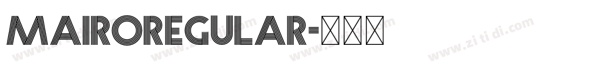 MairoRegular字体转换