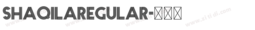 ShaqilaRegular字体转换