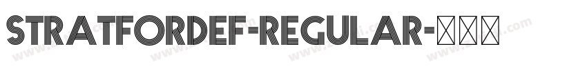 StratfordEF-Regular字体转换 StratfordEF-Regular字体转换