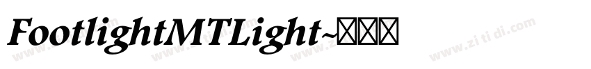 FootlightMTLight字体转换